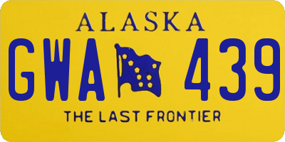 AK license plate GWA439