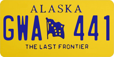 AK license plate GWA441