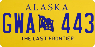 AK license plate GWA443