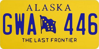 AK license plate GWA446