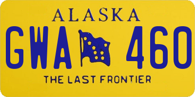 AK license plate GWA460