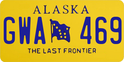 AK license plate GWA469
