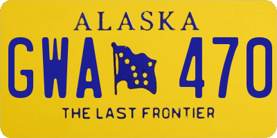 AK license plate GWA470