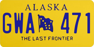 AK license plate GWA471