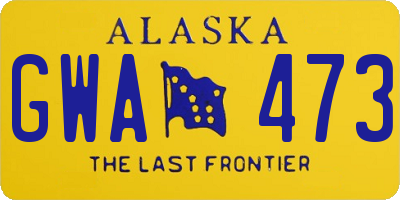 AK license plate GWA473