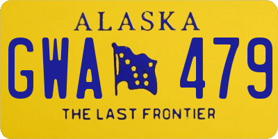 AK license plate GWA479