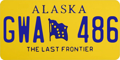 AK license plate GWA486