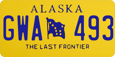 AK license plate GWA493