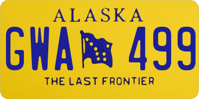 AK license plate GWA499