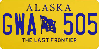 AK license plate GWA505