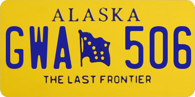 AK license plate GWA506
