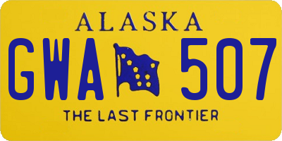 AK license plate GWA507