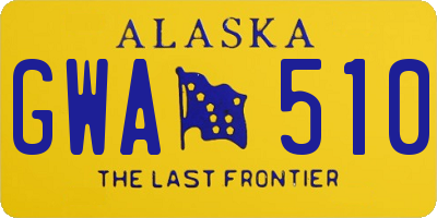 AK license plate GWA510