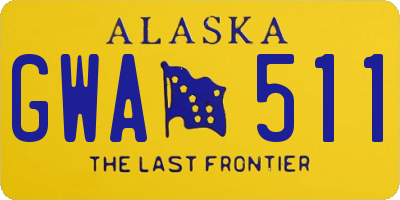 AK license plate GWA511