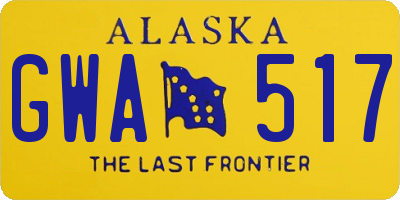 AK license plate GWA517