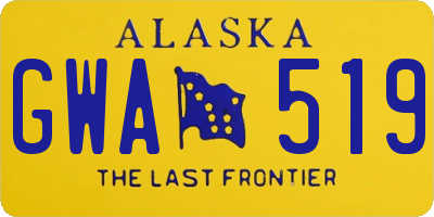 AK license plate GWA519