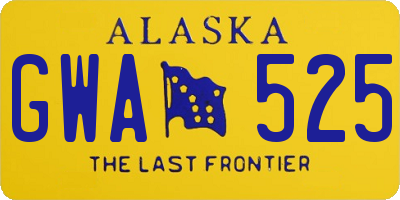 AK license plate GWA525