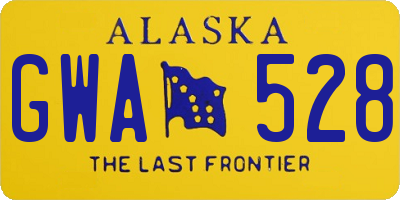 AK license plate GWA528