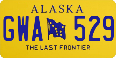 AK license plate GWA529