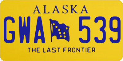 AK license plate GWA539