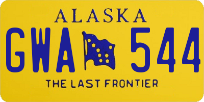 AK license plate GWA544