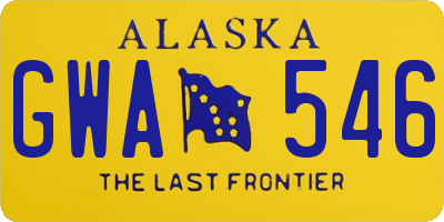 AK license plate GWA546