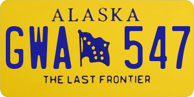 AK license plate GWA547