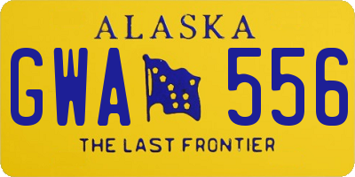 AK license plate GWA556