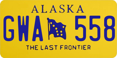 AK license plate GWA558