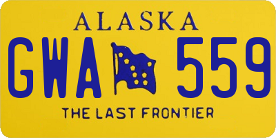 AK license plate GWA559