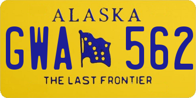 AK license plate GWA562