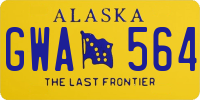 AK license plate GWA564