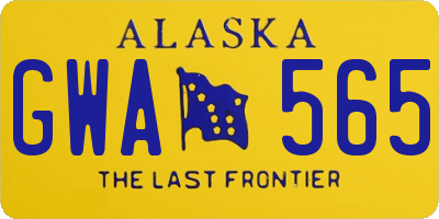 AK license plate GWA565