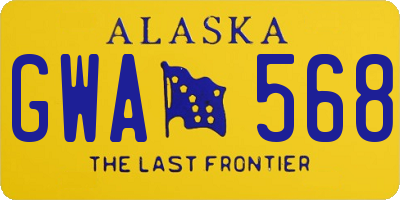 AK license plate GWA568