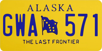 AK license plate GWA571