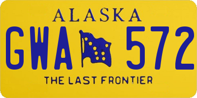 AK license plate GWA572