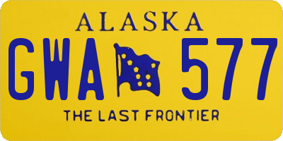 AK license plate GWA577