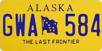 AK license plate GWA584