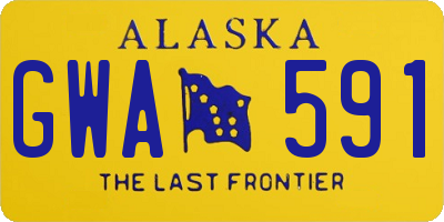 AK license plate GWA591