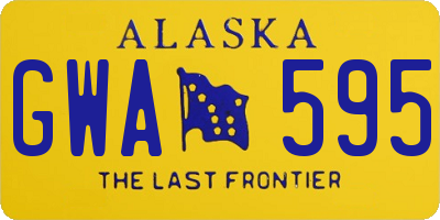 AK license plate GWA595