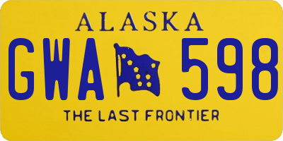 AK license plate GWA598