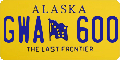 AK license plate GWA600