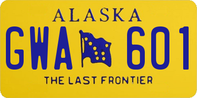 AK license plate GWA601