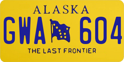 AK license plate GWA604