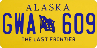 AK license plate GWA609