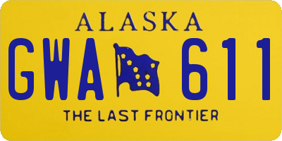 AK license plate GWA611