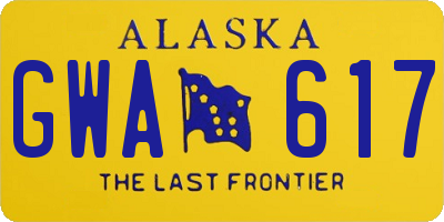 AK license plate GWA617