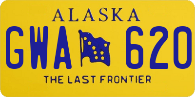 AK license plate GWA620