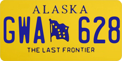 AK license plate GWA628
