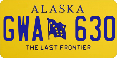 AK license plate GWA630